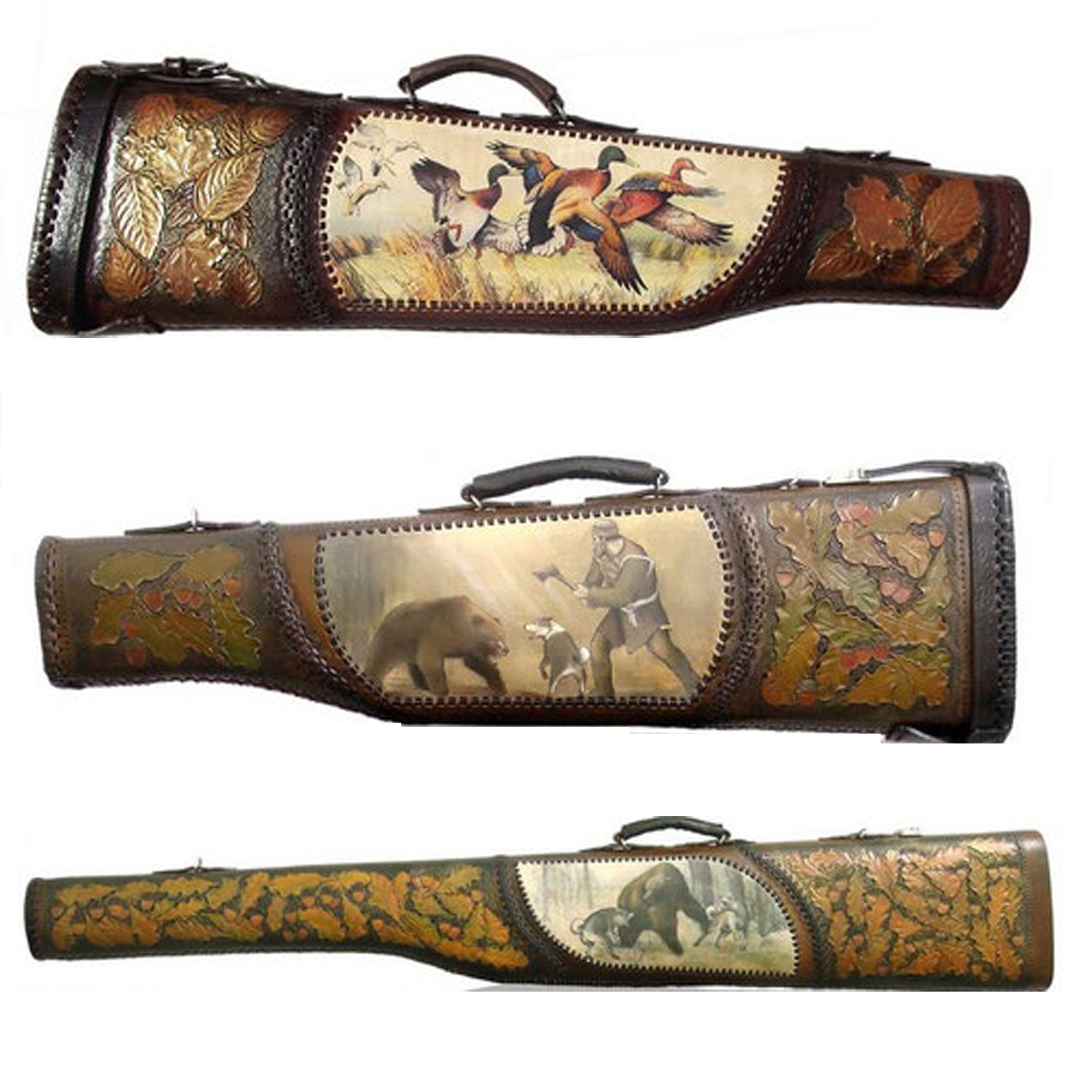 Handtooled leather hunting rifle case Etsy
