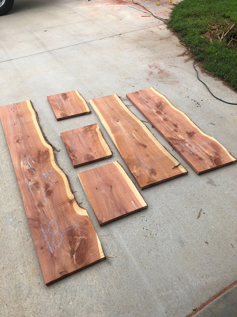 1 Live edge red cedar slabs floating red cedar shelves Etsy