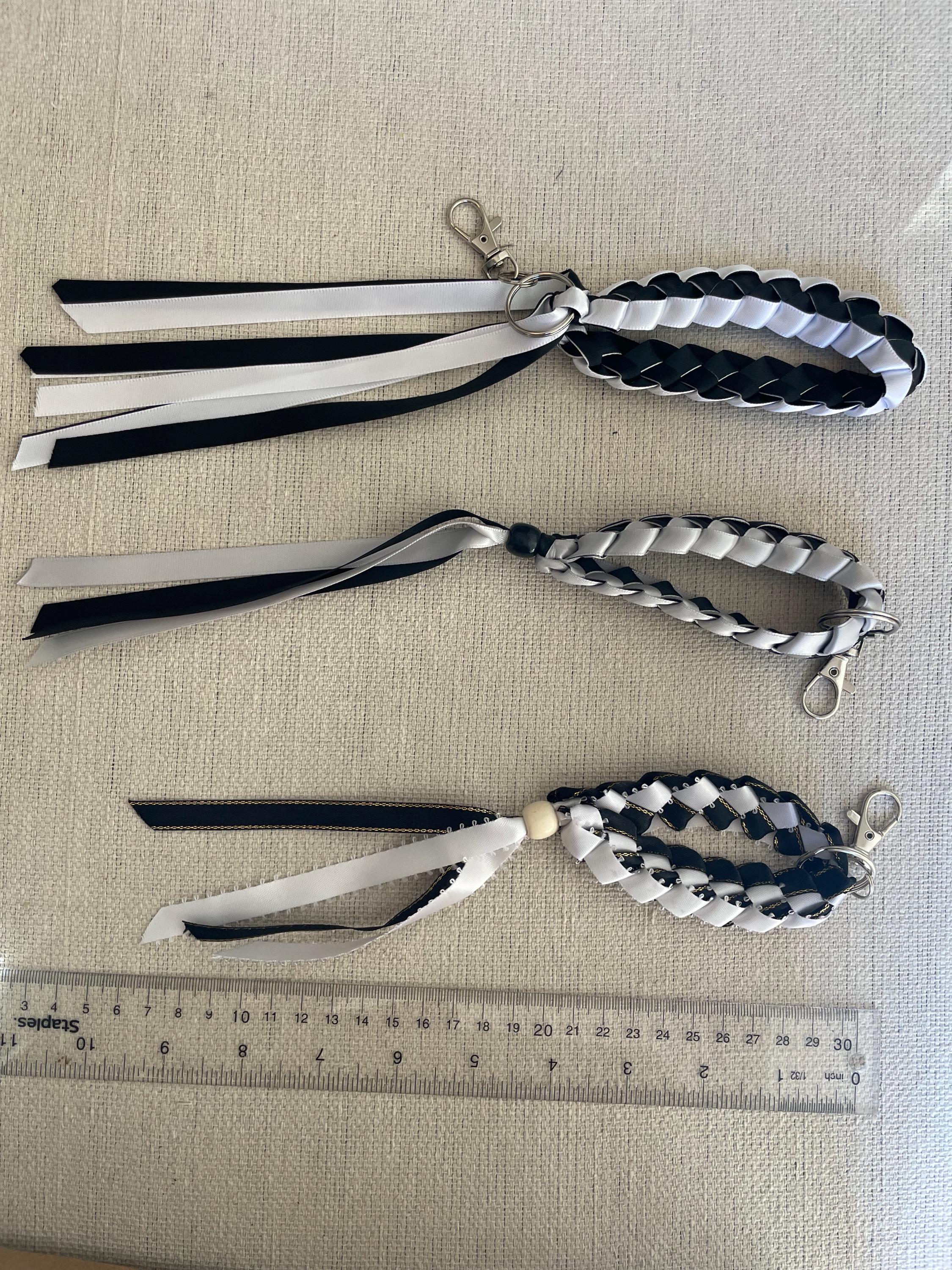 Handmade Ribbon Braided Keychains and Purse Adornments - Etsy
