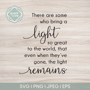 Restos de luz - Arquivo cortado - Design de luto/perda - Luto - Simpatia - Compatível com Cricut e Silhueta - Arquivos Svg, Png, Jpg, Eps