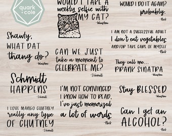 New Girl Quotes SVG Bundle – Cricut & Silhouette Cut Files