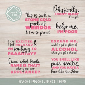 7 Brautjungfern Film Themed Bachelorette Shirts - Bach Shirt Bundle - Cut Dateien - Cricut & Silhouette kompatibel - SVG, Png, Jpg, Eps Dateien