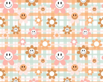 Smiley Face Flower Wallpaper - Etsy Smiley Face Flower Wallpaper - Etsy