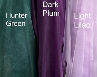 Crystal Organza fabric - Solid Sheer Organza fabric - Fabric by the Yard