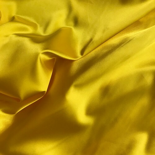 Blazing Yellow Stretch Charmeuse Fabric