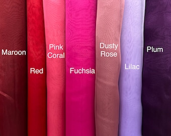 Crystal Organza fabric - Solid Sheer Organza fabric - Fabric by the Yard