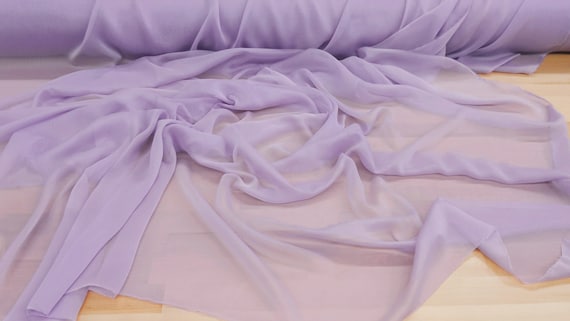 Lilac Two Tone Chiffon Fabric Chiffon Fabric Sheer Fabric Fabric