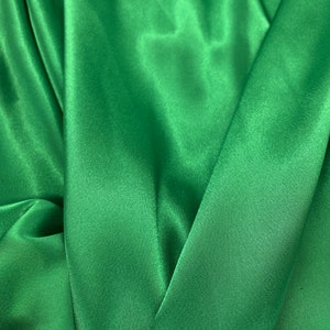Bright Green Stretch Charmeuse Fabric
