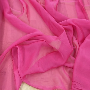 Hot Pink Two Tone Chiffon Fabric -Hot Pink Chiffon - Sheer Fabric by the yard