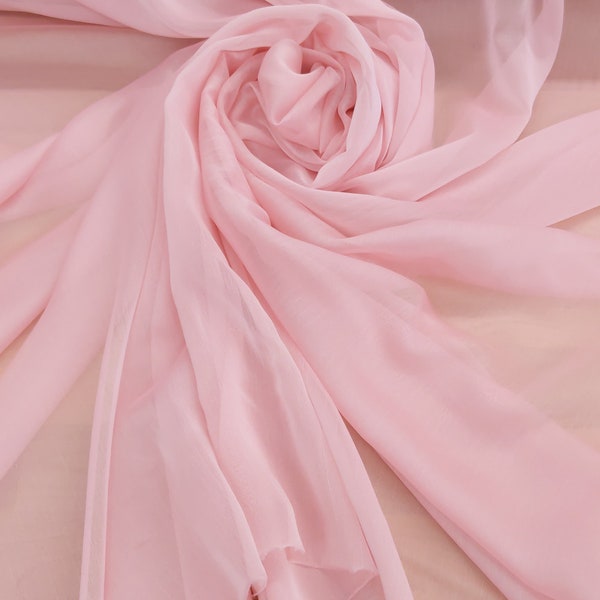 Pink Chiffon Fabric Etsy