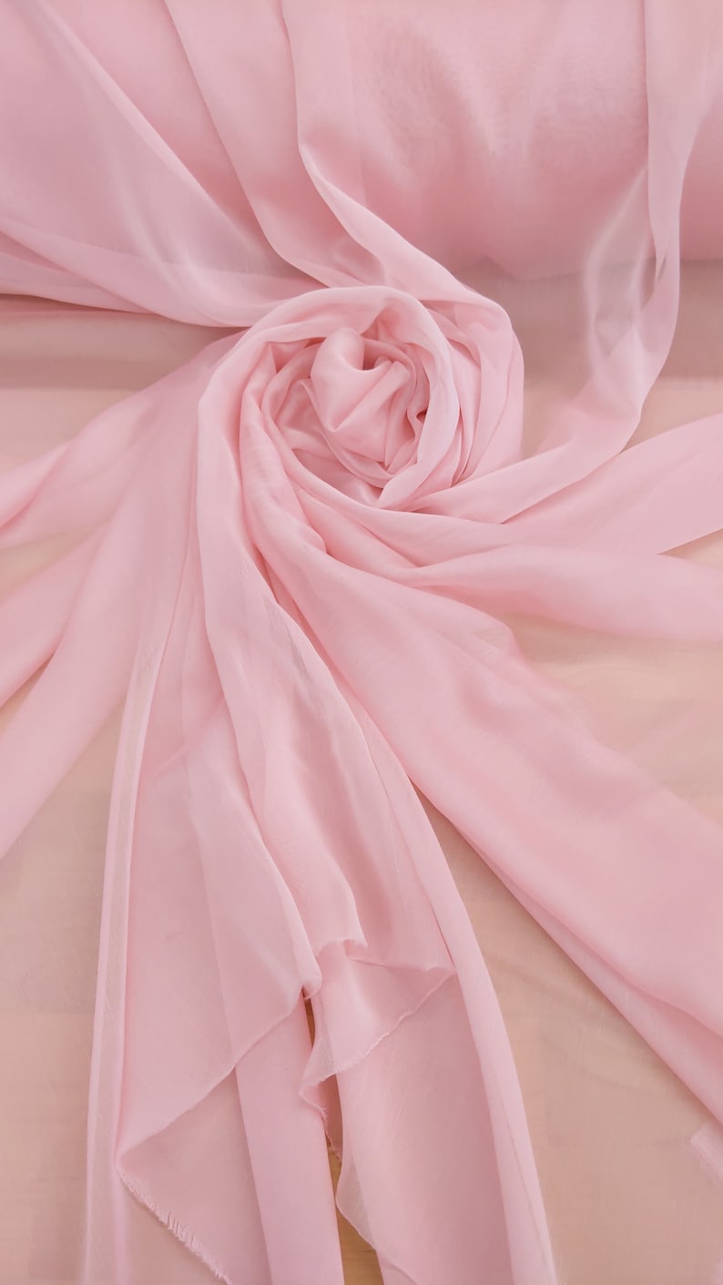 Pink Two Tone Chiffon Fabric Chiffon Fabric Sheer Fabric Etsy