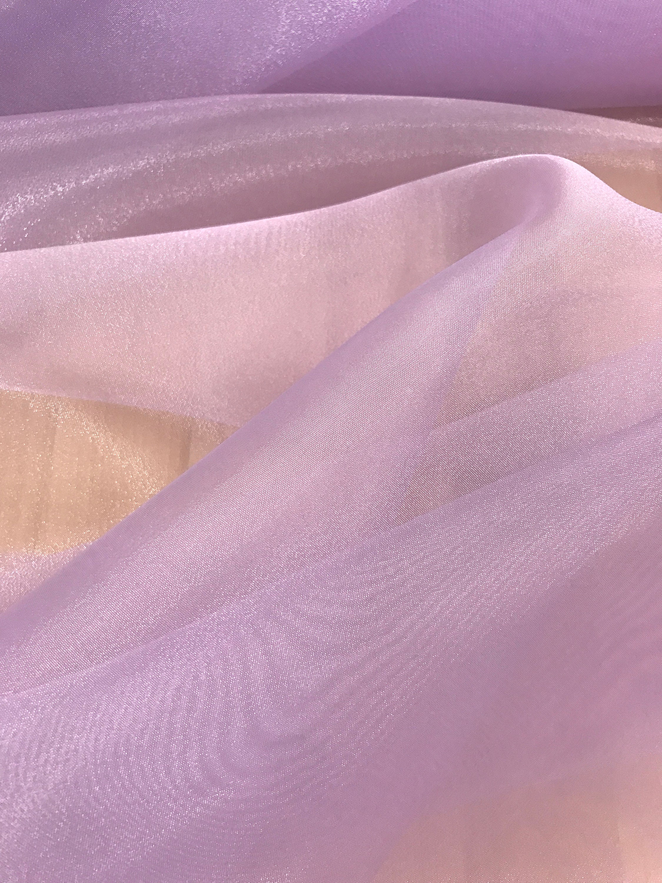Crystal Shimmering Off-white Lightweight Organza Fabric - OneYard
