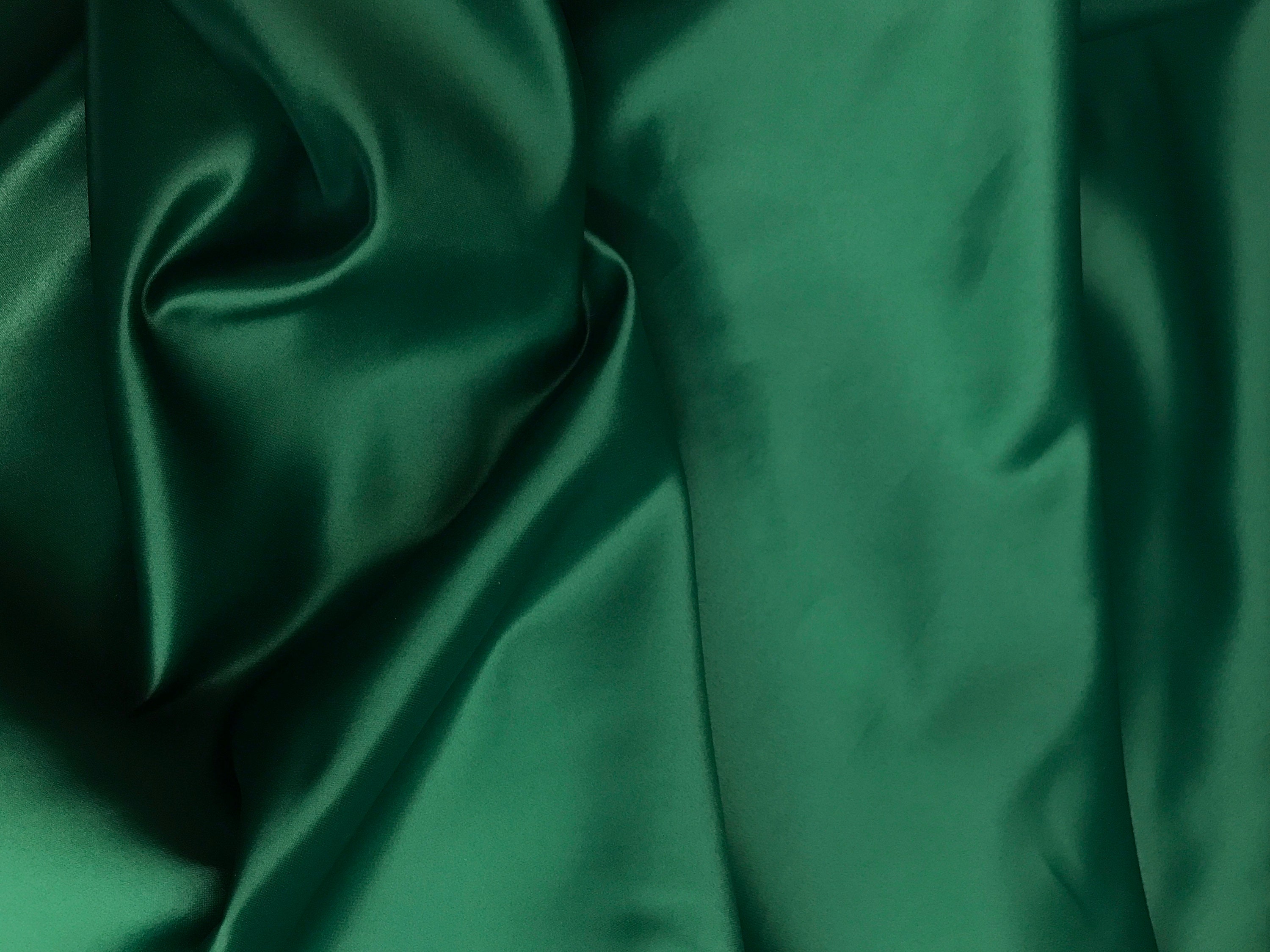 Hunter Green Dull Satin Fabric by the Yard /duchess Satin/ Etsy