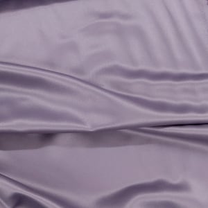 Victoria Lilac Dull Satin Fabric By the Yard /Duchess Satin/ Peau de Soie Fabric/Matte Satin