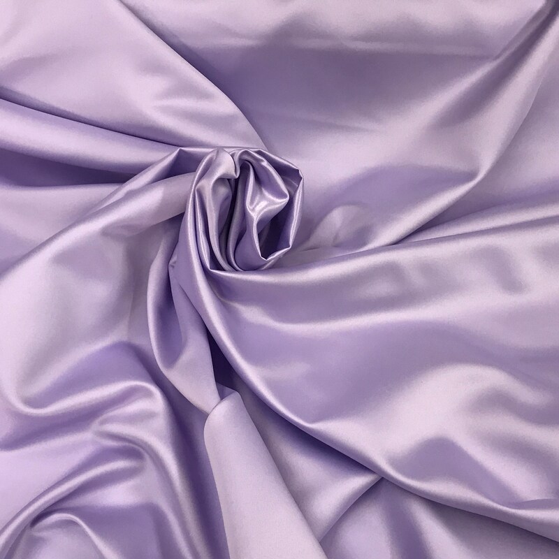 Imperial Purple Italian Stretch Satin Fabric