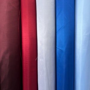 5 Colors of Solid Taffeta Fabric - Fabric by the Yard