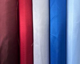 5 Colors of Solid Taffeta Fabric - Fabric by the Yard