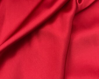 Red Charmeuse Fabric - Fabric by the Yard
