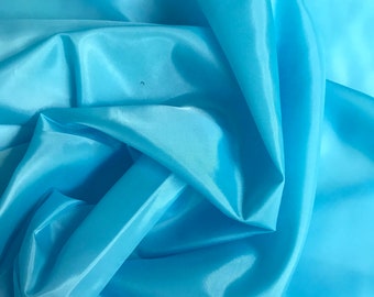 Turquoise Polyester Lining Fabric - By the Yard