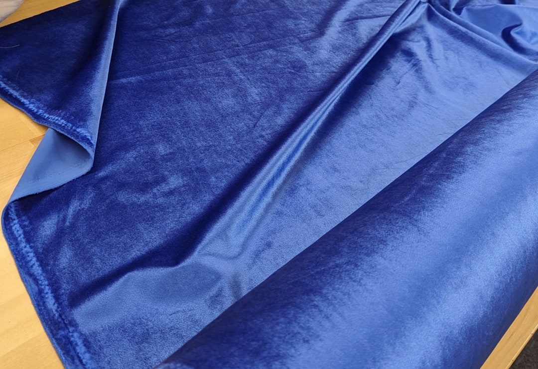 Royal Blue Velvet Fabric Non Stretch Velvet Fabric Fabric by the Yard