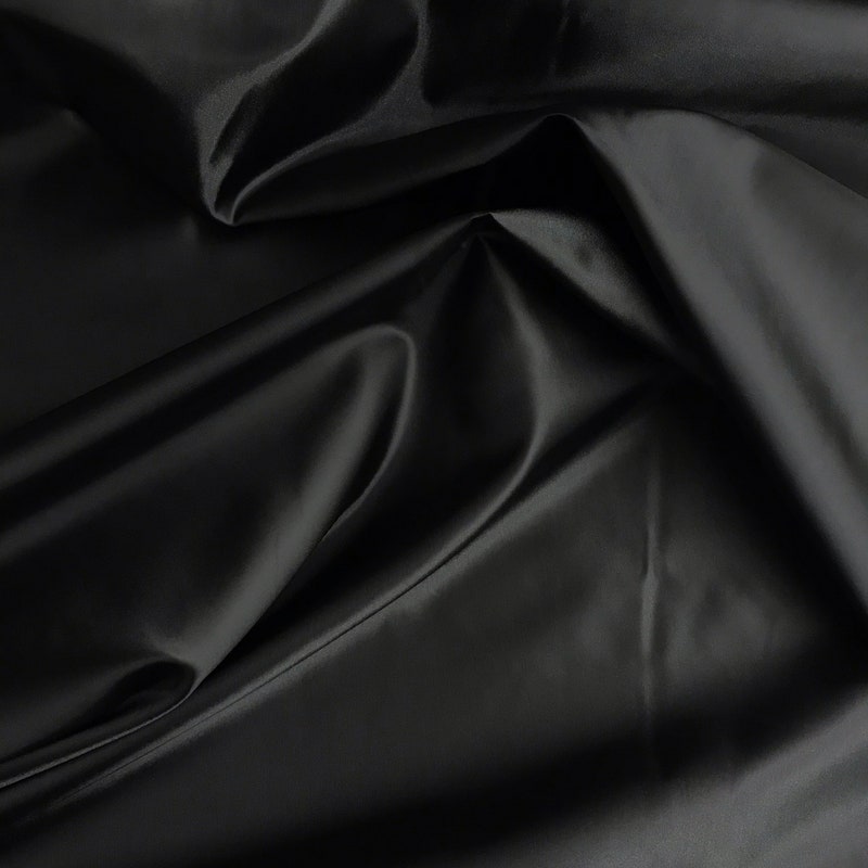 Blackout Drapery Lining Fabric - Sold By The Yard, 118" Wide, Black - Medium Weight