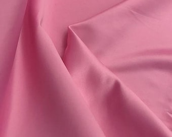 Bubble Gum Pink Dull Satin Fabric By the Yard /Duchess Satin/ Peau de Soie Fabric/Matte Satin