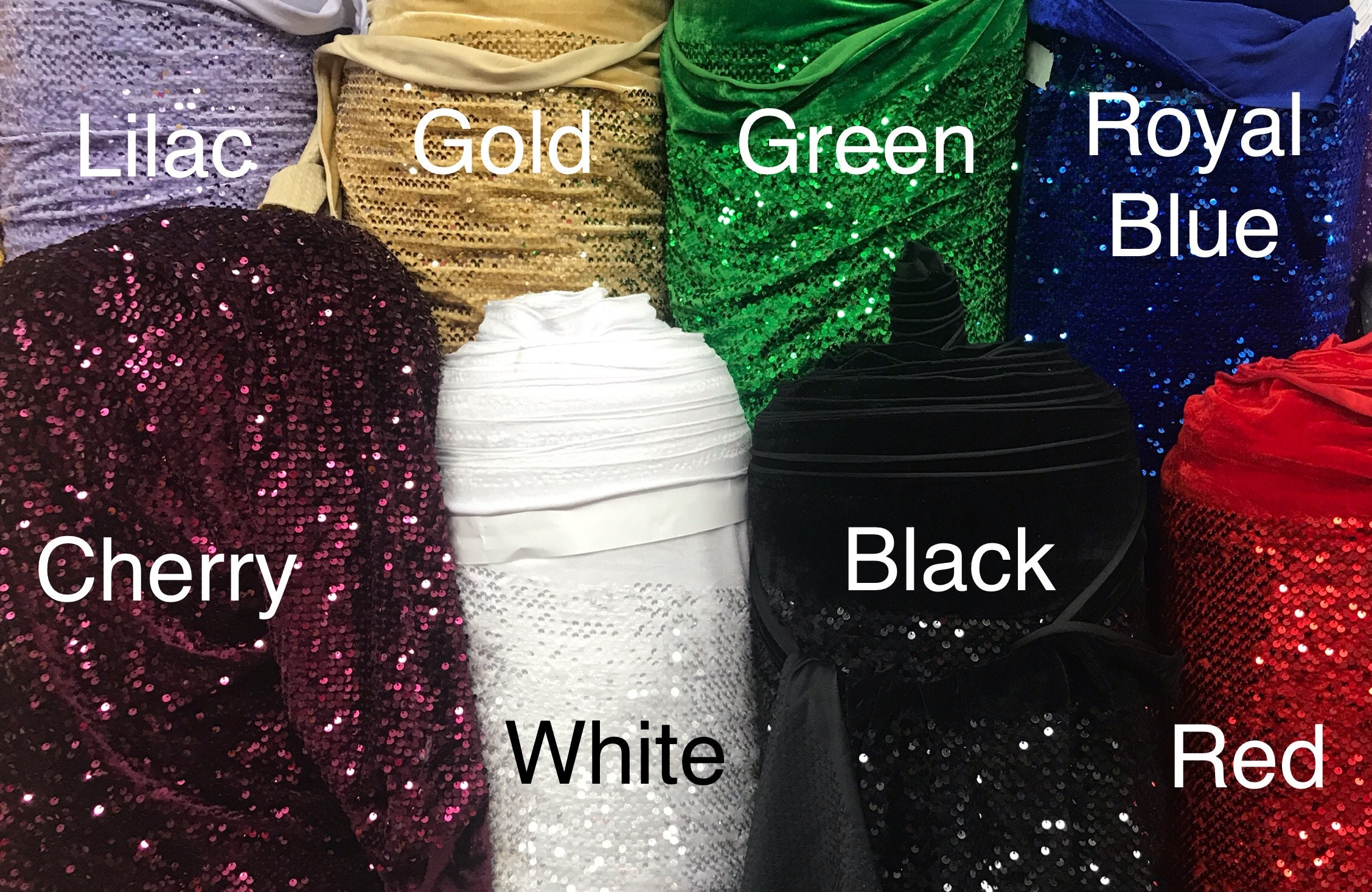 Velvet Sequin Fabric - By the Yard
