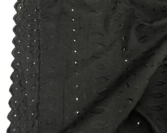 black eyelet lace