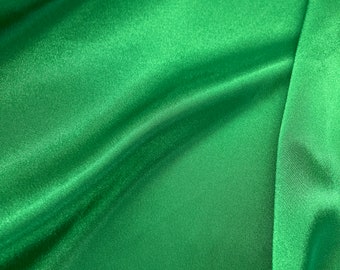 Green Charmeuse Fabric - Fabric by the Yard