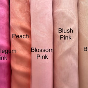 Crystal Organza fabric - Solid Sheer Organza fabric - Fabric by the Yard