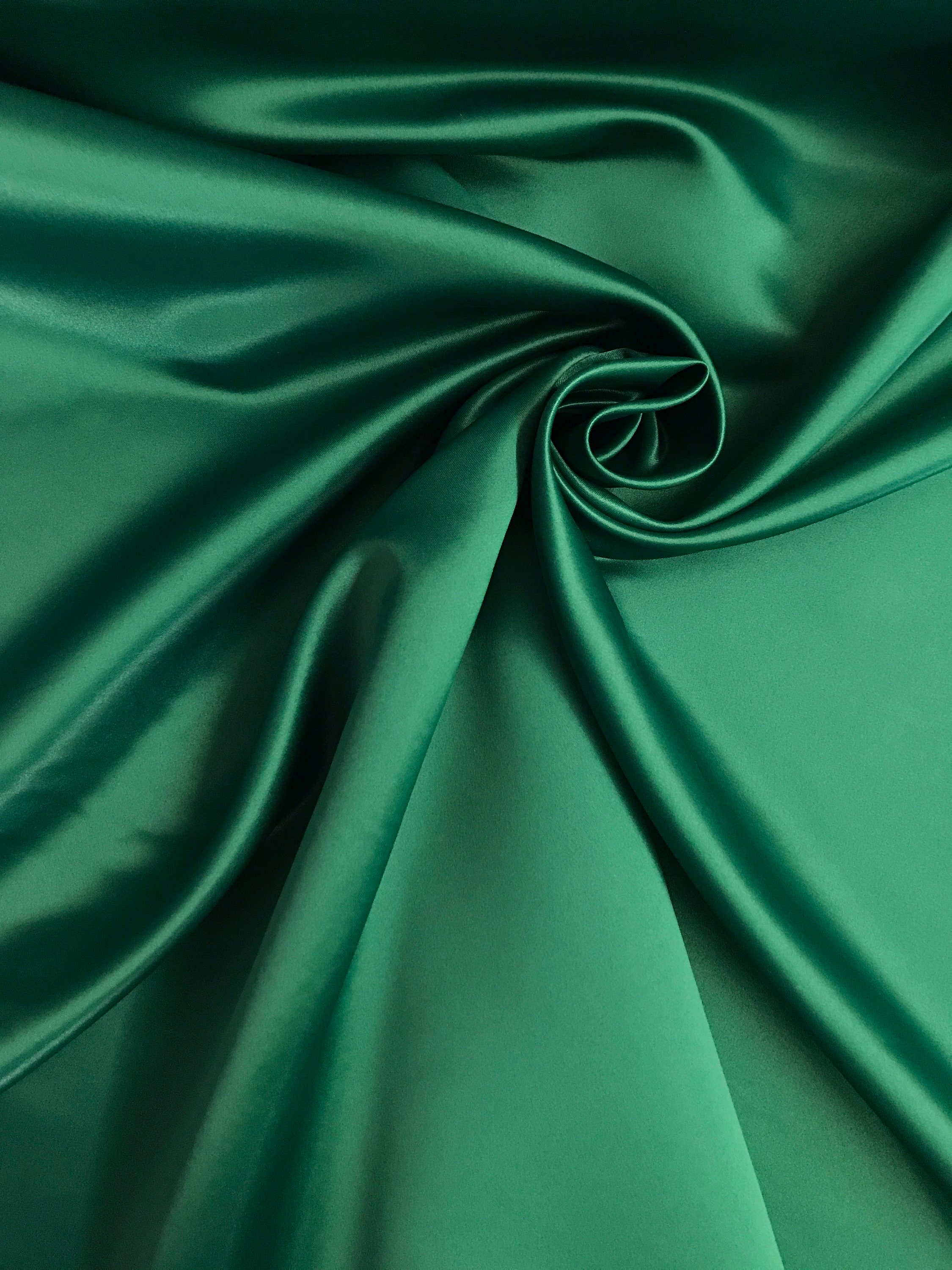 Hunter Green Dull Satin Fabric By the Yard /Duchess Satin/ Etsy