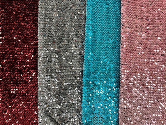 Sequin Stretch Velvet / Velvet Sequin Fabric - by the Yard - Etsy Canada