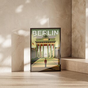 Berlin Cityscape Illustration - Modern Art Print of Germany's Iconic Landmarks