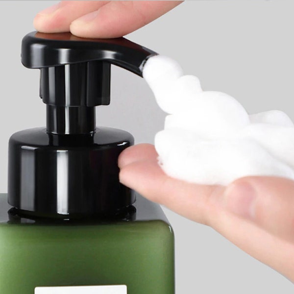 Foaming BOTTLE New empty REFILLABLE Square BPA Free Plastic Refill Bottle Foam Pump Dispenser 450ml / 650ml Bottle Liquid Soap Bottle