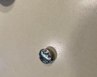 Vintage Mexican Alpaca Abalone Pill Box