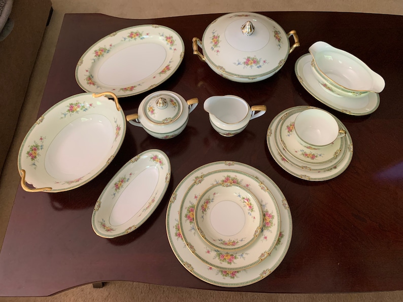 Vintage Noritake Floweree Fine China Gold Trim Pattern 86558 7 Etsy