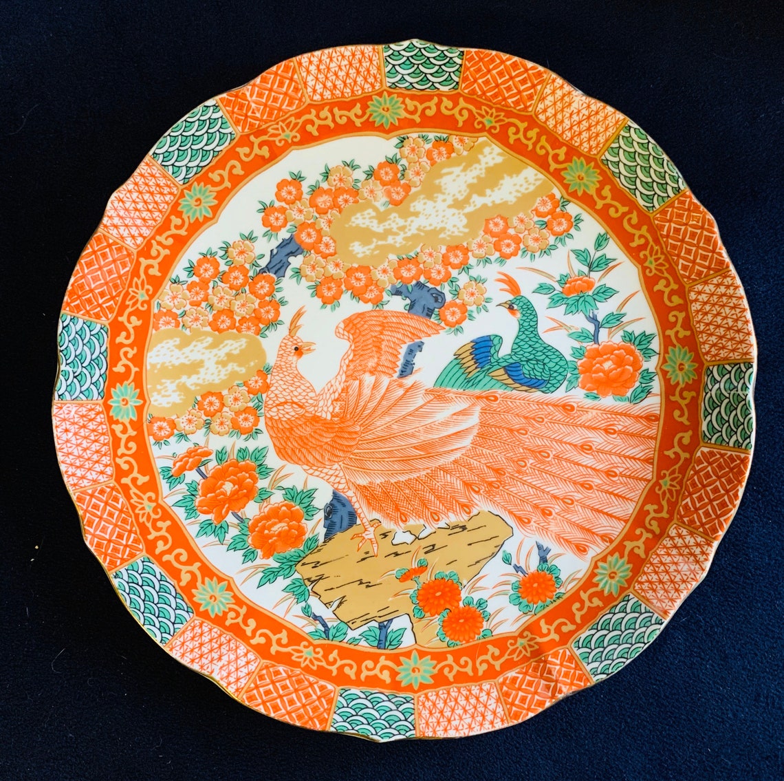 Imari Peacock Porcelain Decorative Dinner Plate 10.5 By Arita Etsy