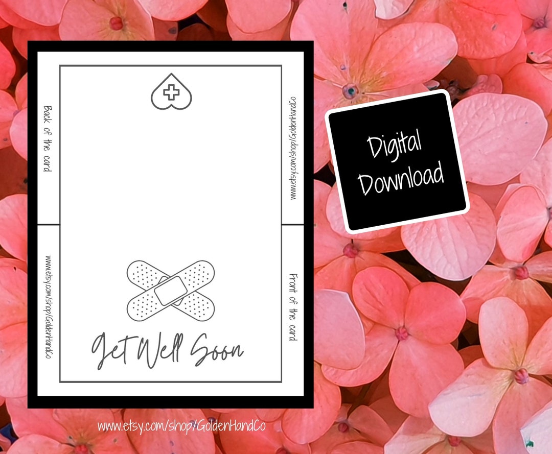 Get Well Printable Card, Instant Download - Etsy