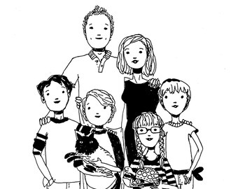 Family Portrait LINE DRAWING