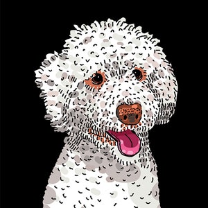 Pet Portrait Solid Color Custom Dog Portrait. Dog Memorial. Gift For Dog Lovers. Digital Pet Portrait. Dog Drawing From Photo. Home Decor.