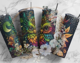 20 oz Owl tumbler wrap, png, instant download