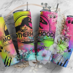 20 oz Motherhood is a walk in the park  Bonus mom tumbler wrap, png, instant download, bonus mom, sublimation wrap