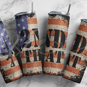 20 oz skinny 2nd that tumbler wrap, 2nd amendment, PNG, Instant download
