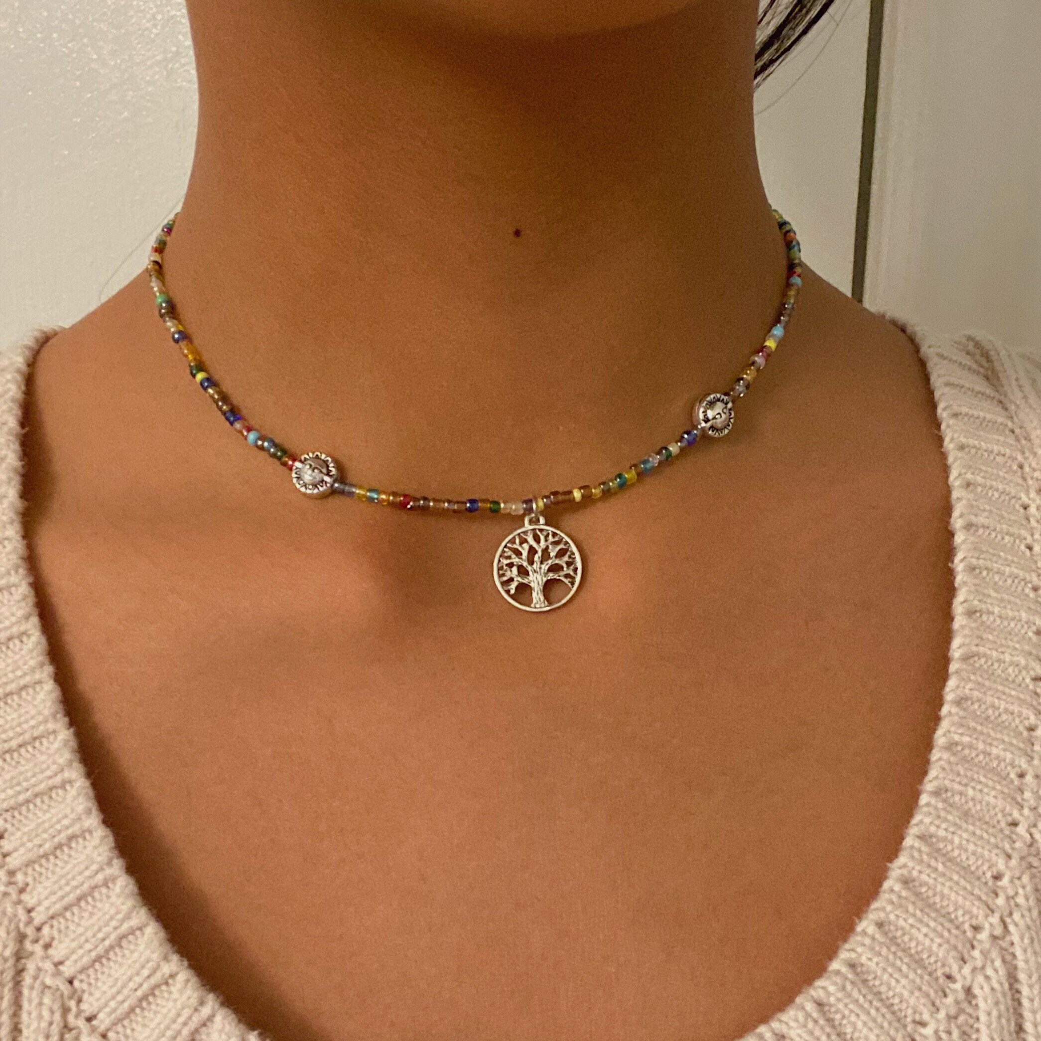 Tree of Life Beaded Necklace