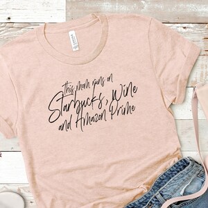 Netflix wine and amazon prime shirt Clearance