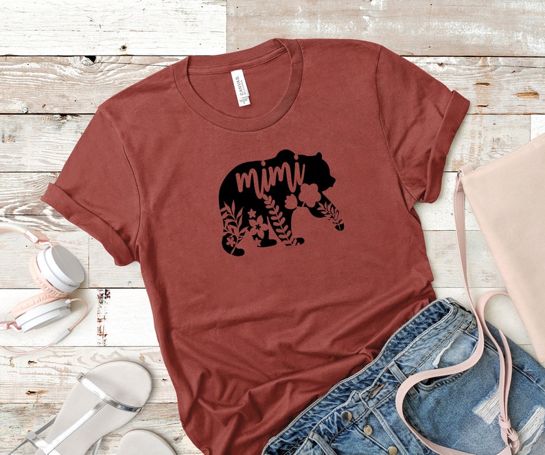Mimi Bear Shirt Mimi Shirt With Walking Bear Gift for Mimi | Etsy