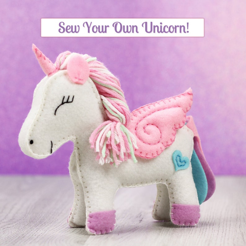 Unicorn Plush Toy Sewing Kit for Girls Craft Stuffed Plush | Etsy