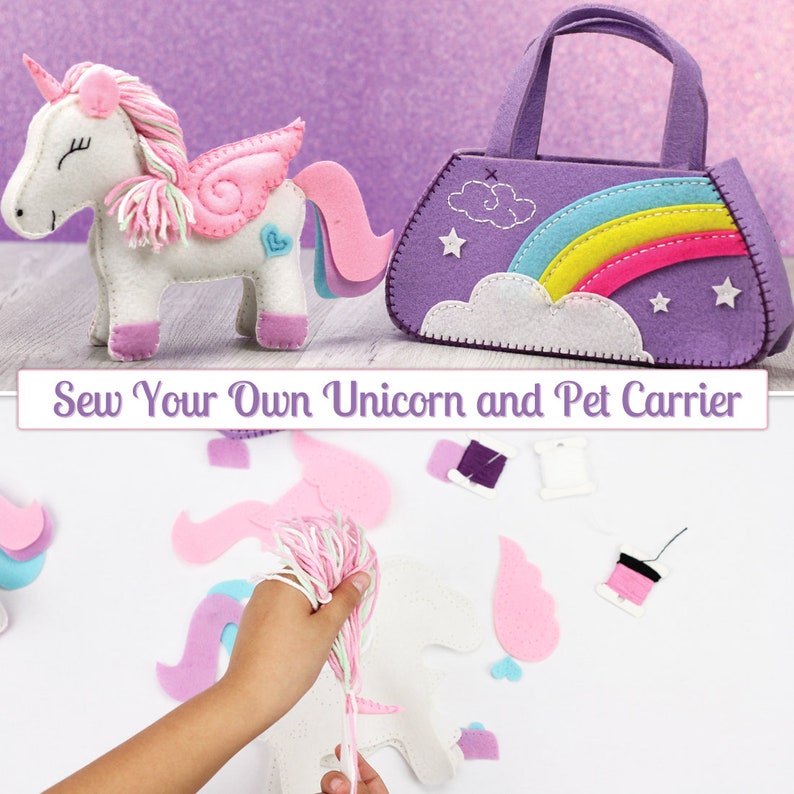Unicorn Plush Toy Sewing Kit for Girls Craft Stuffed Plush Etsy