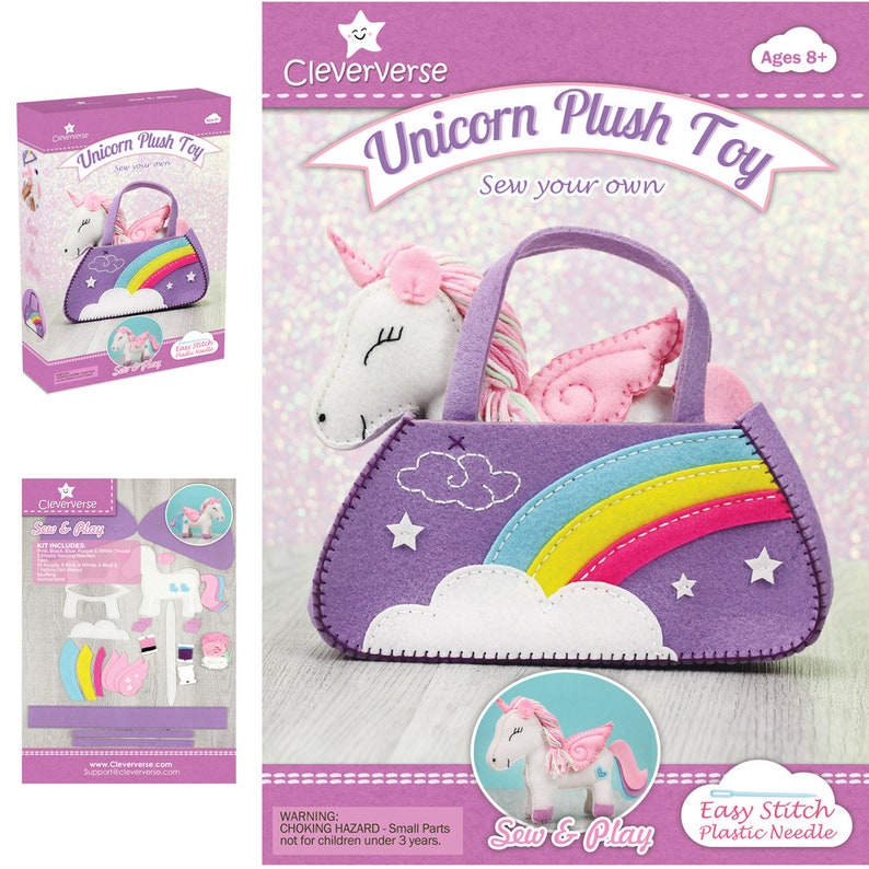 Unicorn Plush Toy Sewing Kit for Girls Craft Stuffed Plush | Etsy