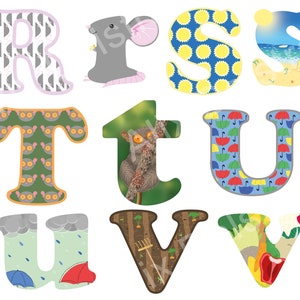 A to Z PNG Alphabet Clip Art Set, Educational, Decorative, Digital ...